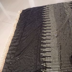 Black Sqavence Party Wear Saree