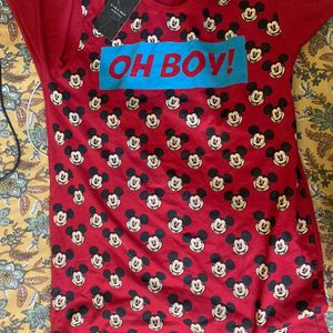 ZARA Mickey Mouse Full Sleev T Shirt