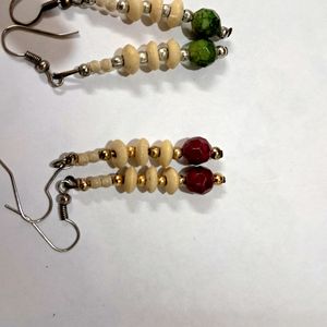 Multicolor  Earing  Red And Green.