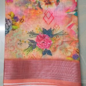 Linen Cotton Saree