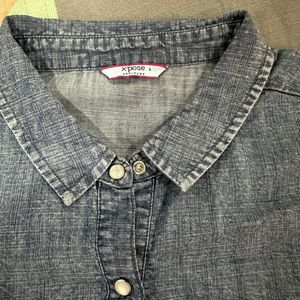 Xpose Denim Shirt Style Top