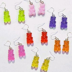 Gummy Bear Earrings 1 Pair  Choose Color