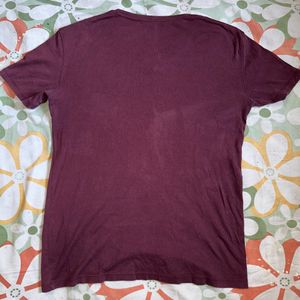 Man’s Beneton Cotton Purple T-shirt For Men