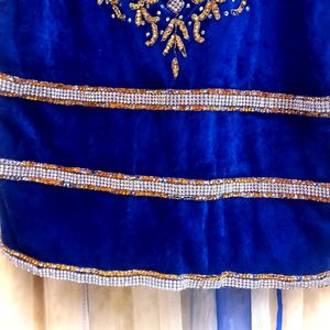 Sale 🎊🎉Cream Blue Lehnga