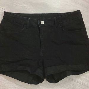 Women Jeans Shorts Black