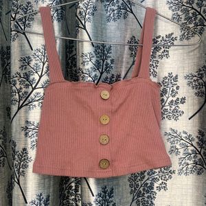 Peach Crop Top