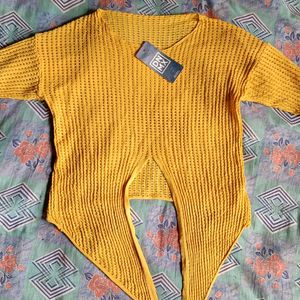 Mustard Yellow Cute Top