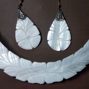 Shell Necklace and Earrings