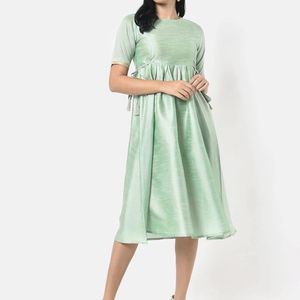 SAAKI BRAND New Green Flared Dress