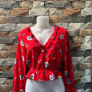 H&M Floral Red