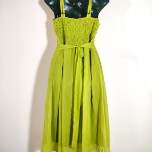 Lime Green Flared Dresses (Women's)