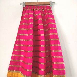 Yellow And Pink Lehenga ( Girls) & Bangle Set