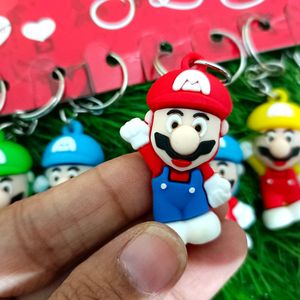 Set Of 12 Super Mario Keychains