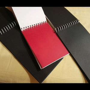 Black & White & Red Notepad