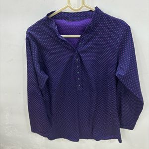 Purple Polka Dot Top