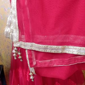 Red Gown With Dupatta