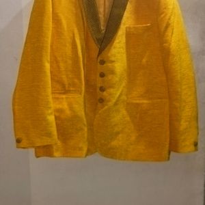 Yellow Intricate Design Suit And Pant