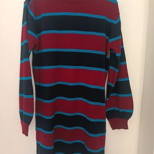 Mast & Harbor Striped Sheath Sweater Dress