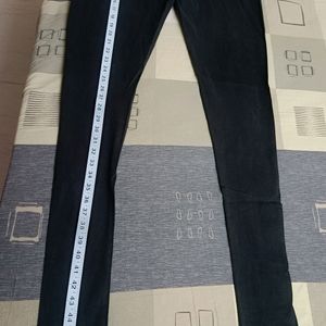 W Brand Women Solid Black Cotton Legging