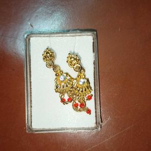 Golden Desi Style Earrings