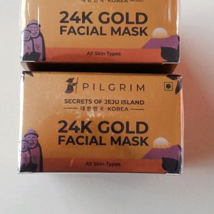 Combo Of 2 Pilgrim Gold Facial Mask