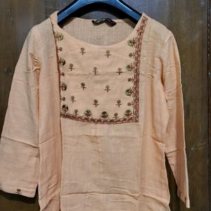 Peachy Coral Short Kurti