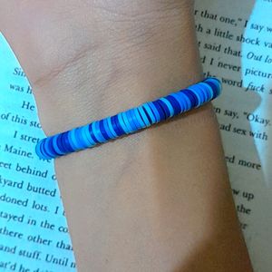 Blue Fimo Beads Bracelet