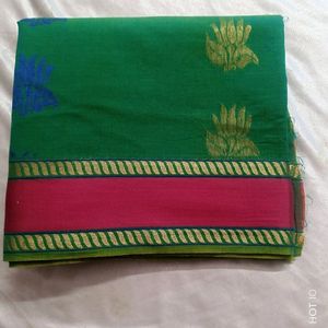 Pure Cotton Silk Saree Only No Blouse