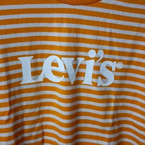 Orange Color Levi's Women Casual Tshirt