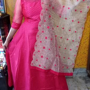 One Piece Gown With Dupatta