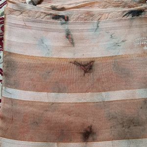 Nude Tie Die Saree