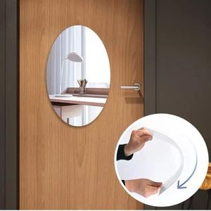 Oval Adhesive Mirror Sticker