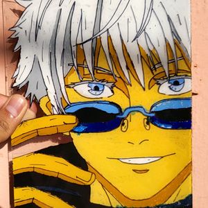 Gojo Glass Painting Anime Manga