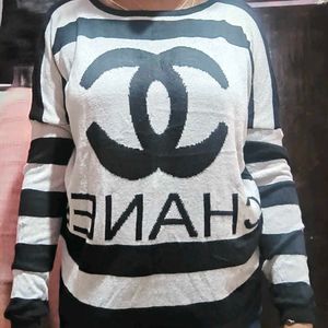 Black And White Chanel Top