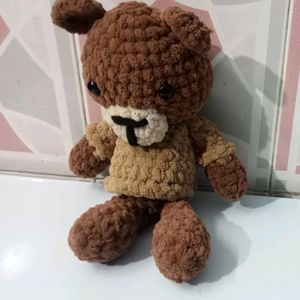 Crochet Brown Teddy With Tshirt