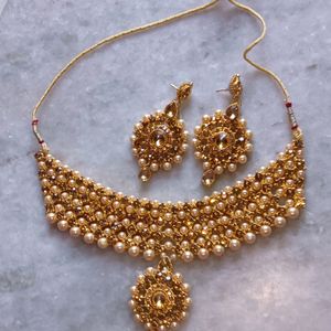 Golden Pearl Jwellery Set