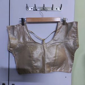 Padded Golden Blouse Adjustable