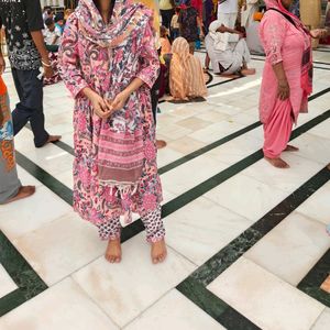 Pink Kurta Set With Dupatta