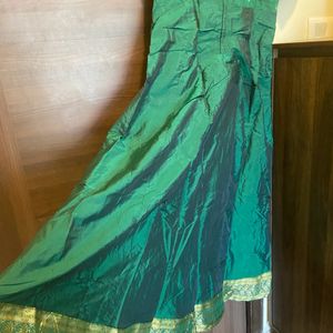 Green Silk Anaarkali kurta