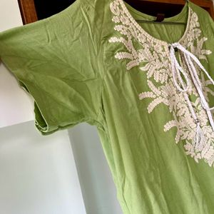 Fluorescent Green Kurta