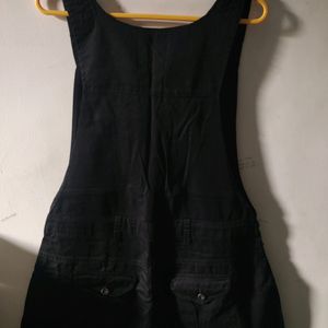 Black Dungaree Dress