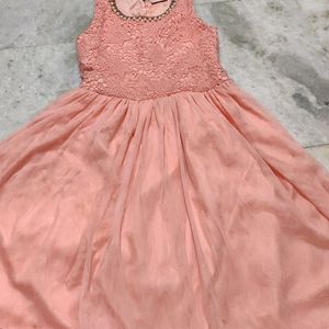 peach frock for girls