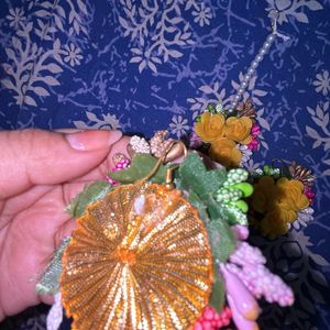 Earring And Manglitka Set For Haldi Function