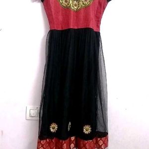 Netted Black Kurthi