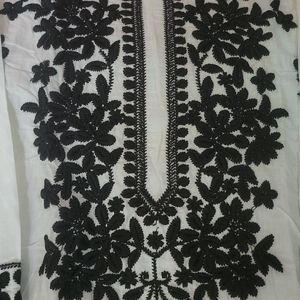 Chikankari Suit With Chiffon Dupatta