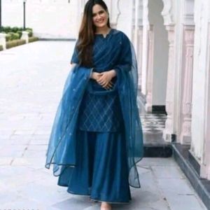 Used Plazo Kurti Dupatta