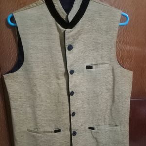 Golden Biege Nehru blazer