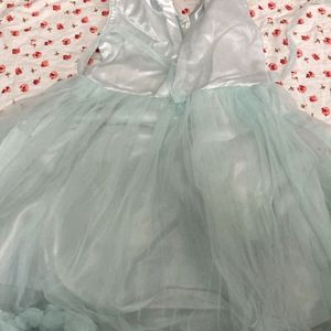 Sky Blue Frock For Kids