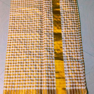 Kerala Traditional Cotton Blend Saree