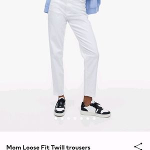 H&M Mom Loose Fit Twill Trousers